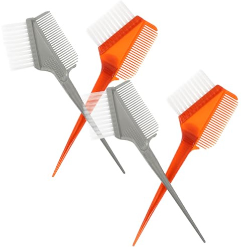 Toyvian 4 Stück Haarfärbepinsel mit Doppel Seiten Design Kunststoff und Faser Verhindert Haarverfilzung Einfach zu Greifen für Professionelles Friseurstyling