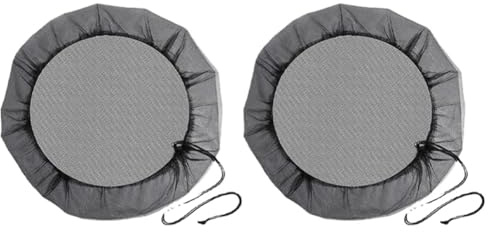 Buhdjfnke Copertura In Rete per di con Cordoncino, Copertura In Rete per di Raccolta 'Acqua Piovana (Nero)