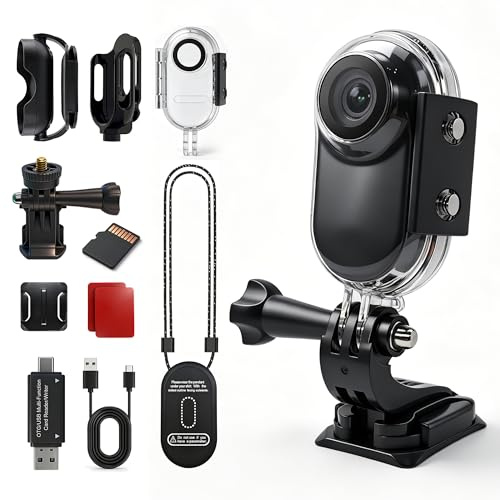 Mini Body Camera with Magnetic Pendant & Waterproof Case,0.92 oz Thumb Size Body Cam, Wearable Bodycam for Hiking, Traveling, Vlogging, Portable POV Action Camera for Surfing, Snorkeling