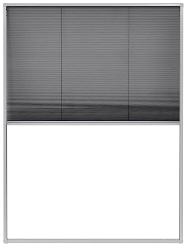 vidaXL Moustiquaire Plissée pour Fenêtre Store de Protection Contre Insectes Anti-Moustique Enroulabe Intérieur Aluminium 60x80 cm