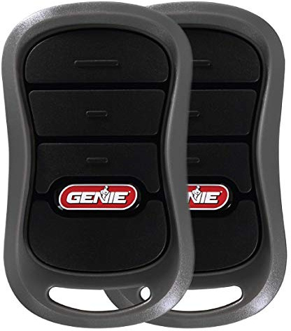 Genie 3-Button Garage Door Opener Remotes (2 Pack) - Each Remote Controls Up To 3 Genie Garage Door Openers -Compatibility Only With Genie Intellicode Garage Door Openers - Model G3T-R, Black