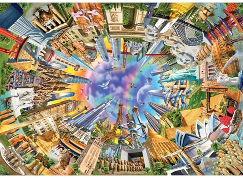 Anatolian Puzzle 3000 Teile - 360 Welt (Weltmonumente) | Puzzle-Größe 120cmx85cm (H)