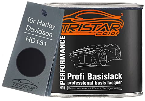 TRISTARcolor Motorradlack Dose für Harley Davidson HD131 Vivid Black 0,5L | Basislack, Literware, spritzfertig