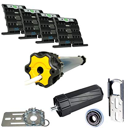 smarotech® Nachrüstset zum Modernisieren von Gurt/Kurbel: smarotech® Montageset SW60 (für 60mm 8-kant-Wellen) inkl. Rollladenmotor Oximo 50 io 10/17 (bis 4,5m²) und ohne Sender