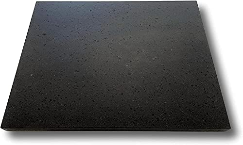 Plancha lisa de piedra volcánica – Refractaria de Etna para horno eléctrico y gas, barbacoa, parrilla para pizza y carne – Medidas a elegir (40 x 40 cm3)