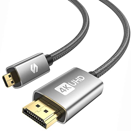 Silkland Cavo Micro HDMI a HDMI 1M, 4K@60Hz, Supporta Ethernet, 3D, HDR e ARC, Compatibile Con GoPro Hero 9/8/7/6/5, Raspberry Pi 5/4, Sony Camera A6300 A6400
