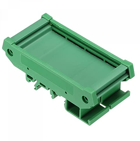 sourcing map DIN-Schienenhalterung, für 40 mm x 72 mm Leiterplatte, Gehäuse, Halterung, Grün