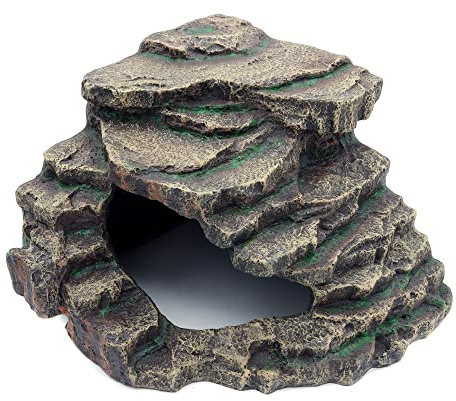 JIHAQUA Bearded Dragon Tank Accessories Extra Large Reptile Hideouts Cave Habitat Decor Bearded Dragon Clothes