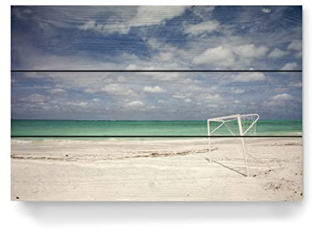 artboxONE Holzbild 45x30 cm Reise/Strand und Meer Traumstrand Karibik von Künstler Dreamtours