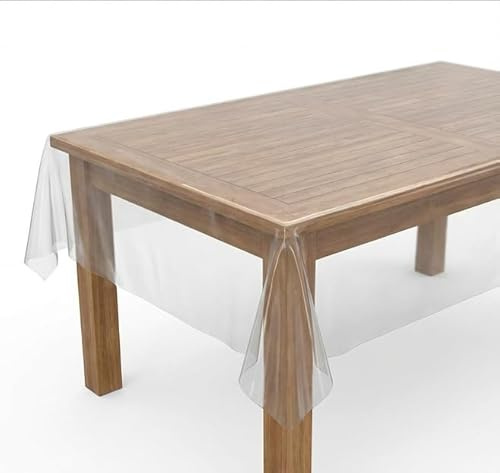 Mr.Hule | Mantel Transparente 100x140 cm PVC Antimanchas e Impermeable – Protector Transparente Mesa Mantel Transparente Antideslizante Resistente y Flexible