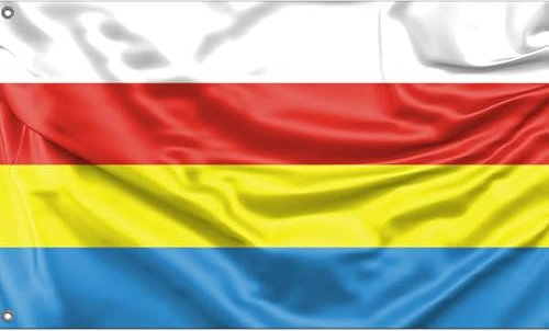 Podlaskie voivodeship, bandiera della Polonia | Stampa dal design unico | Made in EU (90x150 cm)