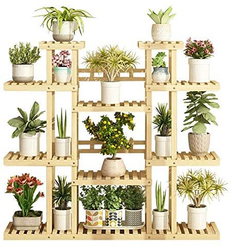 FLBT Pflanzenständer Blumentopfhalter Pflanzenständer Blumentopfregal Bodenregal 6-lagig Symmetrie Pflanzenregale Blumen Hocker Tisch Outdoor Indoor Wohnzimmer Balkon Blumenständer