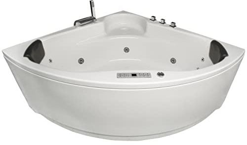 Basera® PREMIUM Indoor Eck-Whirlpool Badewanne Futuna (140 x 140 cm)