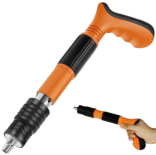 Mini Nail Gun Manual Wall Nail Fastening Tool 3 Gears Power Low Noise Air Nailer Machine Adjustable Cement Wall Nailer Hand Tool Lightweight for Woodworking Decoration