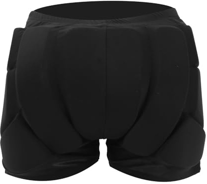 Topyond Gepolsterte Schutzshorts, Hitzebeständige Kurze Schutzhose Für Rad- Und Skisportarten, Hautfreundliches Nylon Und Eva, Perfekte Wahl Für Outdoor-Enthusiasten Und Abenteurer(S-Schwarz)