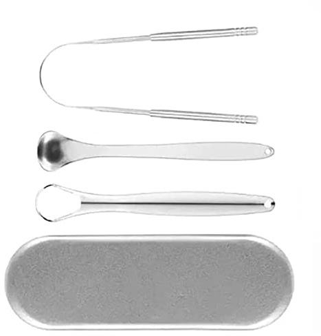 Zungenschaber Ergonomisches Mundreinigungswerkzeug aus Edelstahl Zur Entfernung von Mundgeruch
