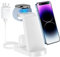 Wireless Charger, CKCN 3 in 1 Fast Wireless Charging Station for i Phone 14/13/12/11 Pro Max/XS, Phone Watch Charger for Apple Watch 8/7/SE/6/5/4/3/2, Charging Stand Dock for Air pod Pro/3, White