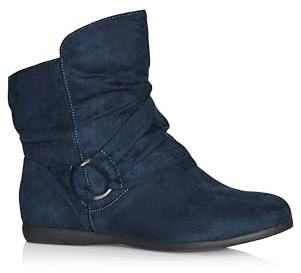 Avenue Women's EXTRA WIDE FIT Serena Ankle Boot, Navy