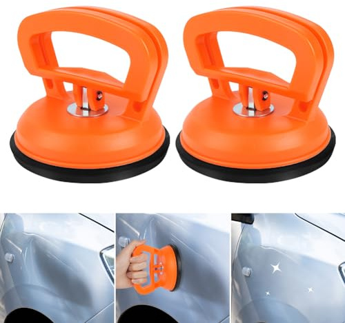 flintronic Sugkoppskropp, 2 stycken bilbucklor avdragare, reparationsverktyg för bucklor, automatisk tanddragare, sugkoppsavdragare, för bilreparation, burkar, skärmar, kakel