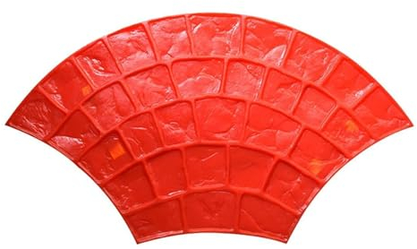 Moldes Hormigon Impreso Forma de La Forma del Ventilador Forma de Concreto, Molde de Estampado de Cemento Profesional/Alfombrillas de Sello de Textura, Alfombra de Impronta de Piedra de Brico