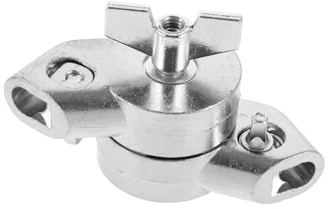 Beckenständeradapter aus Zinklegierung, Vielseitiger Montageaufsatz | Hängende Beckenständer und Cymbal Stacker, Silbernes Zubehörteil, Leicht zu Montieren
