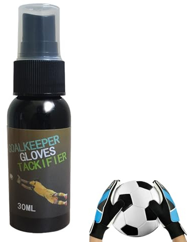 Dyiouxin Torwarthandschuh Grip Spray,Torwarthandschuh Pflege-System,Torwarthandschuhkleber,besseren Ballkontakt,für Spiel & Training,30ml (Klassisch)