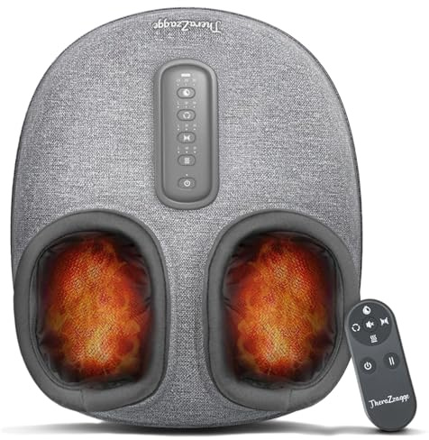 THERAZZAGGE Shiatsu Foot Massager with Heat [2026 Upgraded], Gifts for Him Her, FSA Eligible Deep Kneading Compression, Remote Control, HSA Feet Massage for Plantar Fasciitis, Fits Size 14