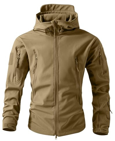 Drückjagd Jacke Herren Camo Softshelljacke Angelbekleidung Militaria Arbeitsjacke Softshell Feldjacke Jagd Tarnkleidung Taktische Taktisch Angel Kleidung Bundeswehr Military Military Jacke Herren XL