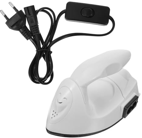 NUOBESTY Mini Presse À Chaud Portable Fer À Repasser Électrique Compact 180°C Pour Transfert Thermique Bricolage Vinyle Strass Perles Base Anti-Huile Et Anti-Surchauffe