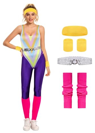 Noiclub 80er Jahre Outfit Damen 80s Workout Outfit