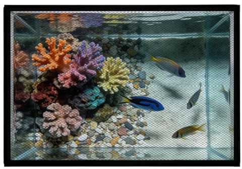 Couvercle D'aquarium, Couvercle À Fermeture Sécurisée, 60 Cm X 30 Cm, Couvercl Magnétique Anti- pour Aquarium, Couvercl De Terrarium en sur Mesure, Alimentation Facile D'accès, pour Le