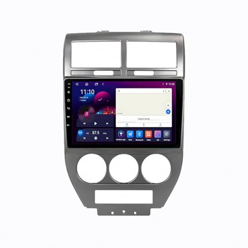 Bilnavigering för Jeep Compass 1 MK/Compass Patriot 2006-2010 Dashcam Carplay Och Android Auto, Bärbar Bilstereo, Bilstereomottagare Med Backkamera Bilradio Stereo Gps Navi, 4 Kärna 2G＋32G