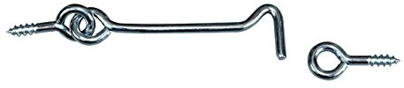 SN-TEC Sturmhaken/Lukenhaken/Überwurf verzinkt mit Öse Länge von 30 bis 500mm zur Auswahl (Mengen- und Längenauswahl möglich) (10, Länge: 80mm)