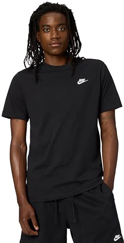 Nike Herren T-Shirt Sportswear Club, Black/White, XS, AR4997-013