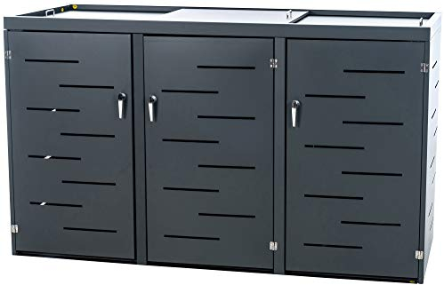 CLP Mülltonnen-Verkleidung Tanis I Box Für 240L-Abfalltonne, Farbe:anthrazit, Größe:198x80x116 cm