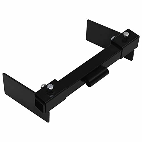 Susany Schneepflugadapter für Rasentraktor Rasenmäher Mäher Schneeschild Räumschild Schneepflug Anbausatz Stahl 401x220x120mm Schwarz