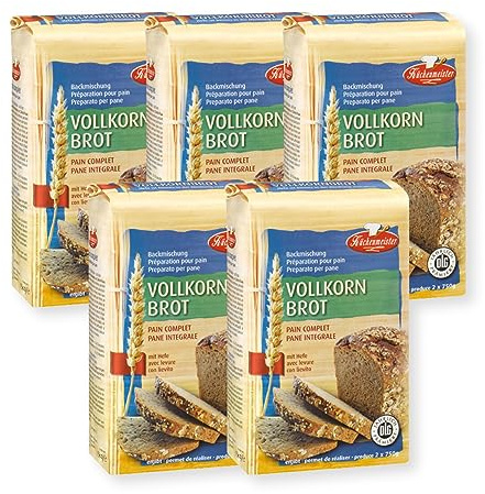 BIELMEIER 5 KG KÜCHENMEISTER Brotbackmischung Vollkornbrot a 1 KG Frießinger Mühle