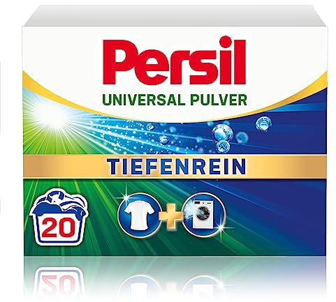 Persil Universal Pulver Tiefenrein Waschmittel (20 Waschladungen), Vollwaschmittel für reine Wäsche und hygienische Frische für die Maschine, effektiv von 20 °C bis 95 °C