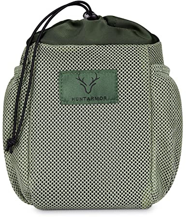 QOGIR Dump Pouch Saddle Pouches, Mesh Saddle Bags with Drawstring Closure, Easily Attaches to Any Hunting Saddle, Lightweight Saddle Hunting Accessories, Comfortable Hunting Saddle Accessories
