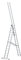 DRABEST Leiter PRO Serie Aluleiter 3-teilig Mehrzweckleiter 3x15 Stufen Leiter Multifunktionsleiter Kombileiter bis 150 kg Beslastbar - Arbeitshöhe 10,39 m - inkl. Eimerhaken