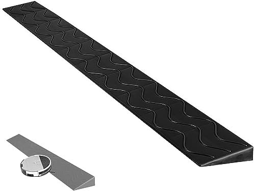 Tragbare Schwellenrampen, Türschwellenrampen, Rollstuhlrampe Tragbare Innen-Kehrroboter-Türschwellenrampe, 1 cm - 10,5 cm Hohe, rutschfeste, Solide Bordsteinrampe (Color : Negro, Size : 100x7x2cm/39