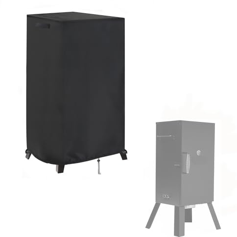 Aidetech Smoker Cover Fit for Masterbuilt MB20070210 Analog Electric Smoker, Waterproof Outdoor Grill Smoker Covers,Black (23 L x 21 W x 38 H)