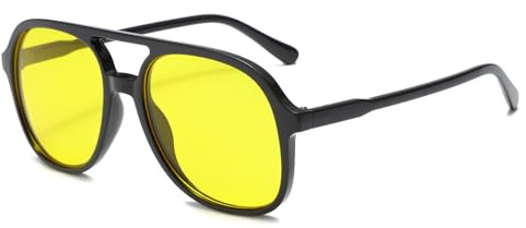 Long Keeper Occhiali da Sole Uomo Donna Retró Occhiali da Sole Pilota Anni 70 Classici Occhiali da Guida Notturna Unisex Occhiali Pilota Vintage UV400