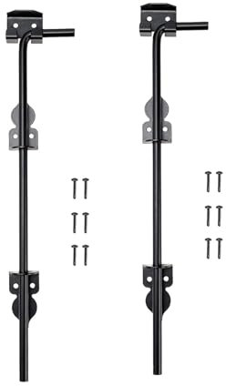 Baoblaze 2 Stück Bodenriegel für Zauntore, Türriegel aus Eisen, robuste Torfallstifte für Außenterrassen, Metalltore, Türen, Holzzäune, 46cmx8.1cm