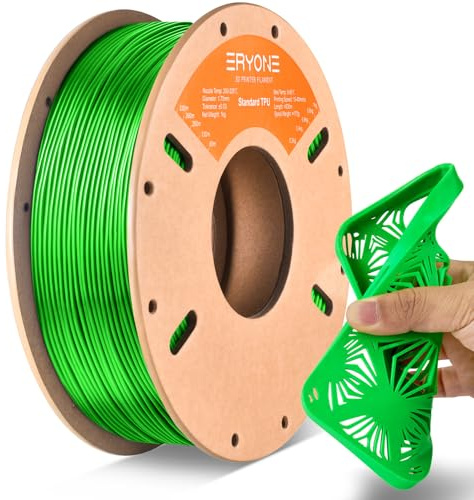 ERYONE TPU Filament 1.75mm, 3D Drucker Filament TPU 1kg 1 Spool, +/-0.05mm, 95A, Green
