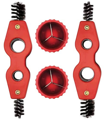 Aginkgo 4pcs Pipe Cleaner Tool Set Inner-Outer Reamer Pipe and Tube Deburring Reamer Tubing Chamfer Tool for PVC PPR Copper Brass Aluminum Pipes
