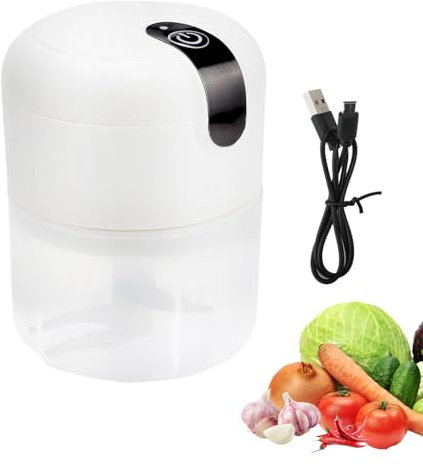 TNSLAND Picadora de cebolla eléctrica 250 ml, cortador de cebolla USB, picadora de ajos, picadora de cebolla para carne, cebolla, ajo, jengibre