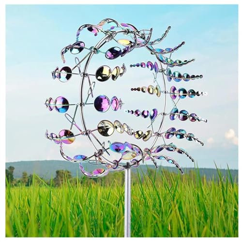 Die Magische Windmuehle, Handgemachte Windmuehle, Dekoration Garten, Magischer Spinner, füR Die AußEndekoration des Hausgartenhofs,Colorful
