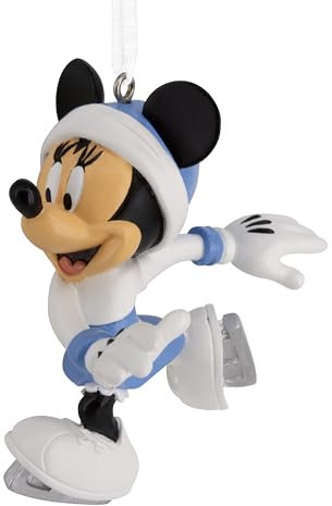 Hallmark Decorazione per albero di Minnie che pattina sul ghiaccio, decorazione per albero Disney, ornamento da appendere per Natale, regali di Natale