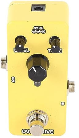 lvifloae Gitarrenpedal, E-Gitarren-Effektpedal, Noise Gate-Pedal, Mini-Modulationspedal, Einzelblock, Mini-Modulationsverstärker, Simulationspedal, Verzerrung, Gold (Gelber Overdrive)